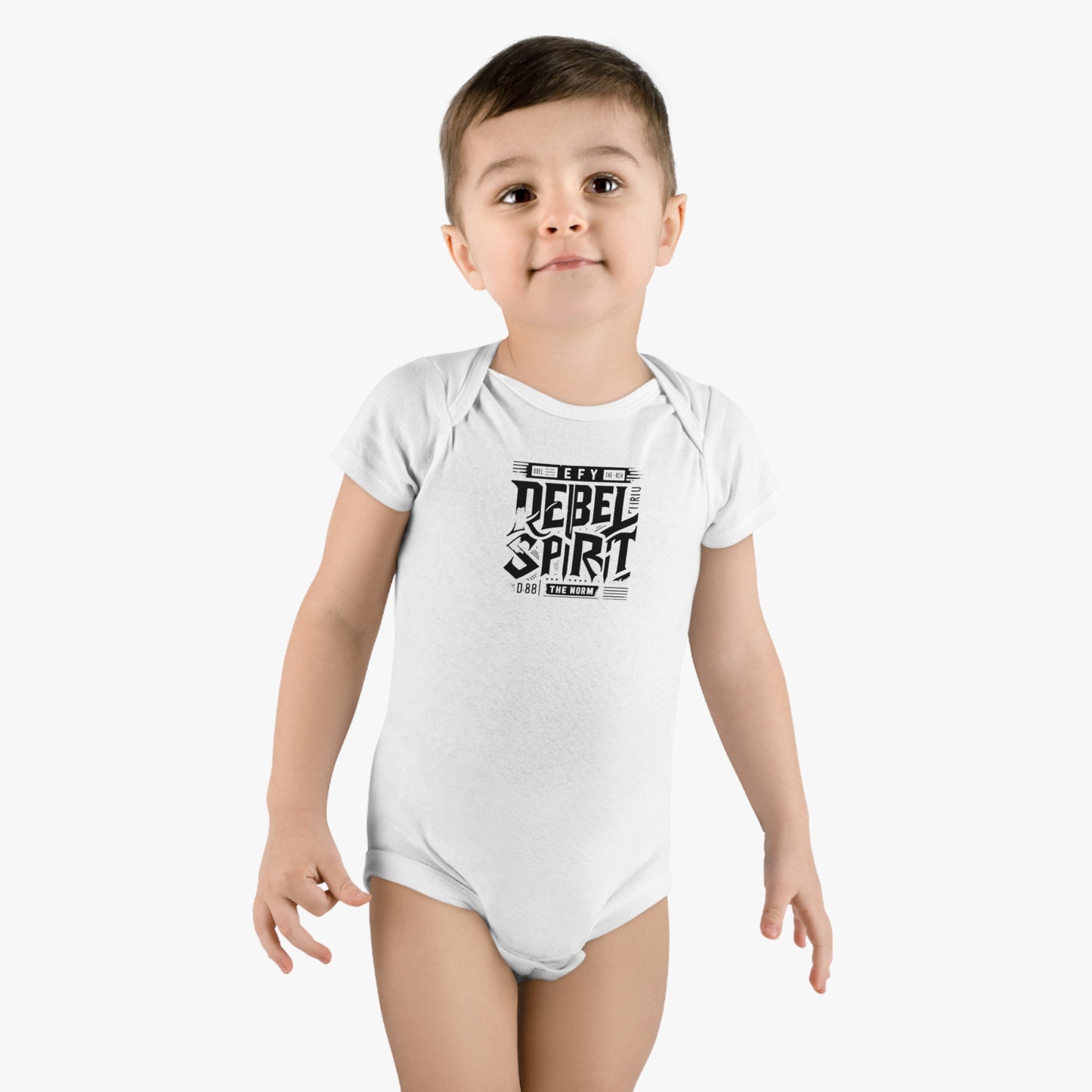 Rebel Spirit Organic Short-Sleeve Baby Onesie® | Organic Comfort for Little Trendsetters