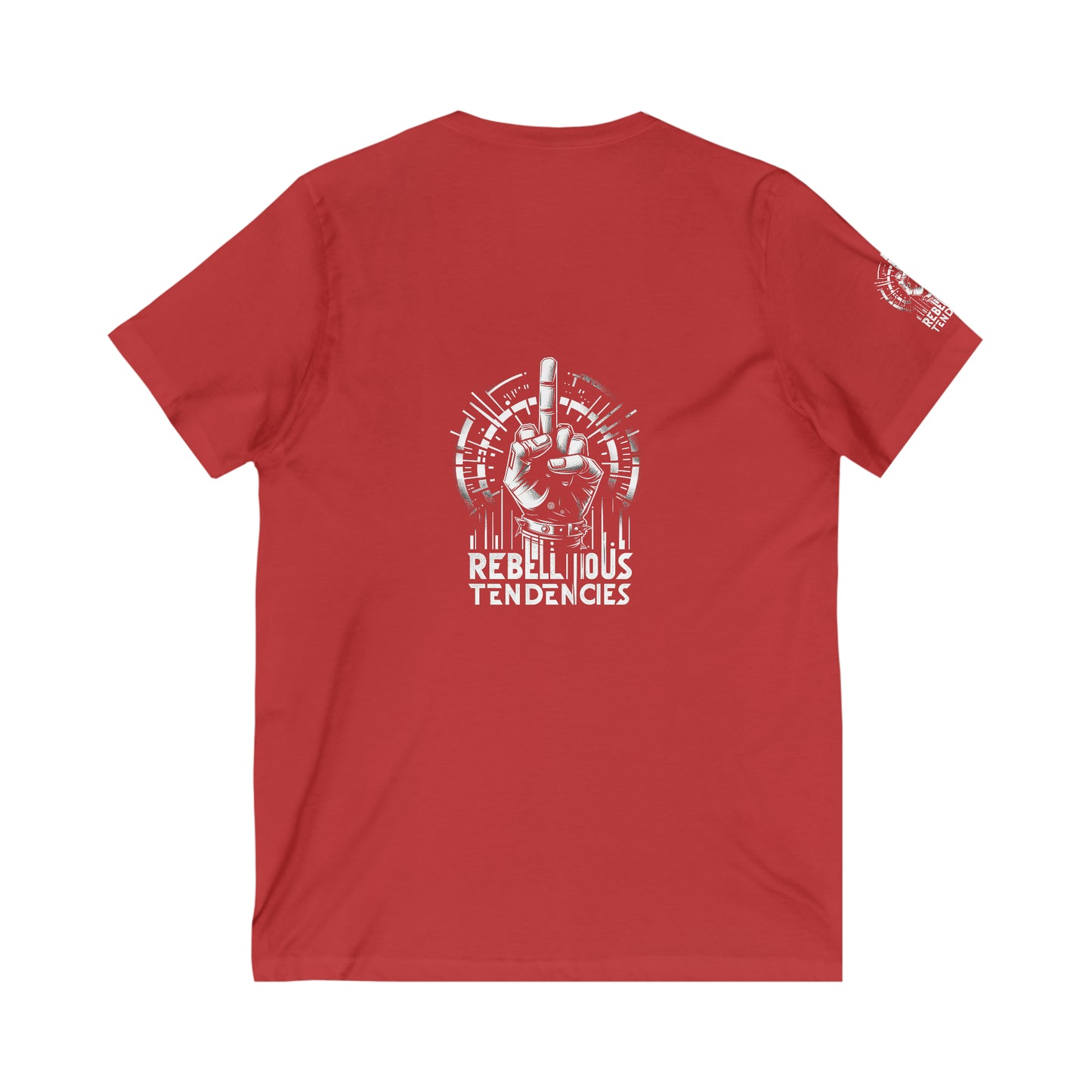 Reble-Finger-Tee Unisex V-Neck-Tee