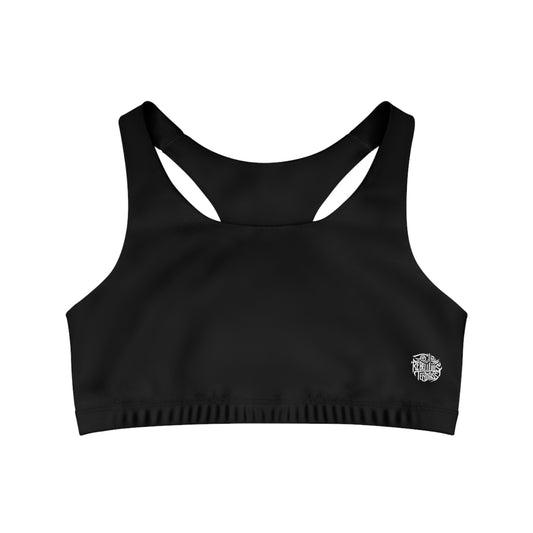 Rebellious-Sportswear Seamless Sports Bra (Black)