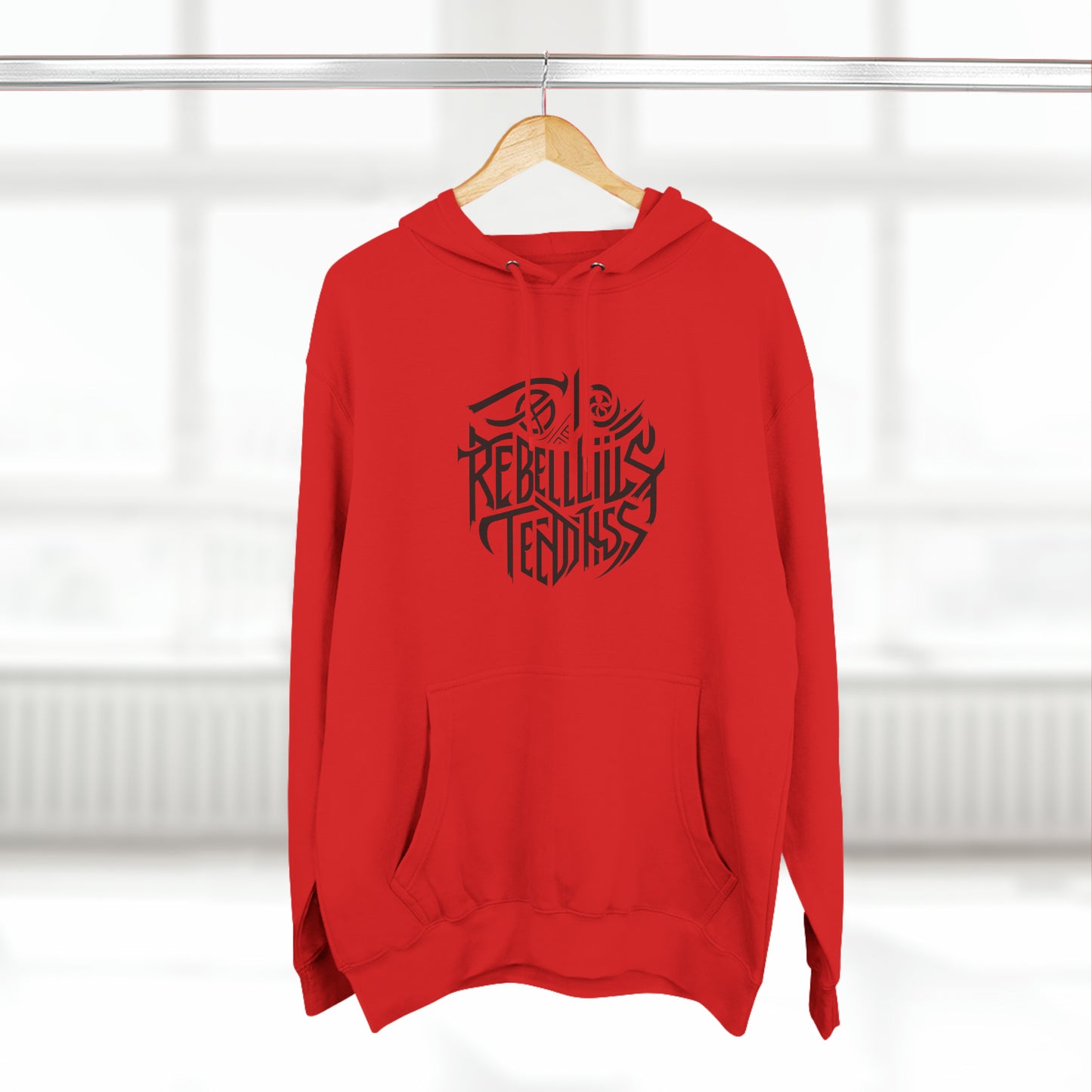 Rebellious Three-Panel Fleece Hoodie