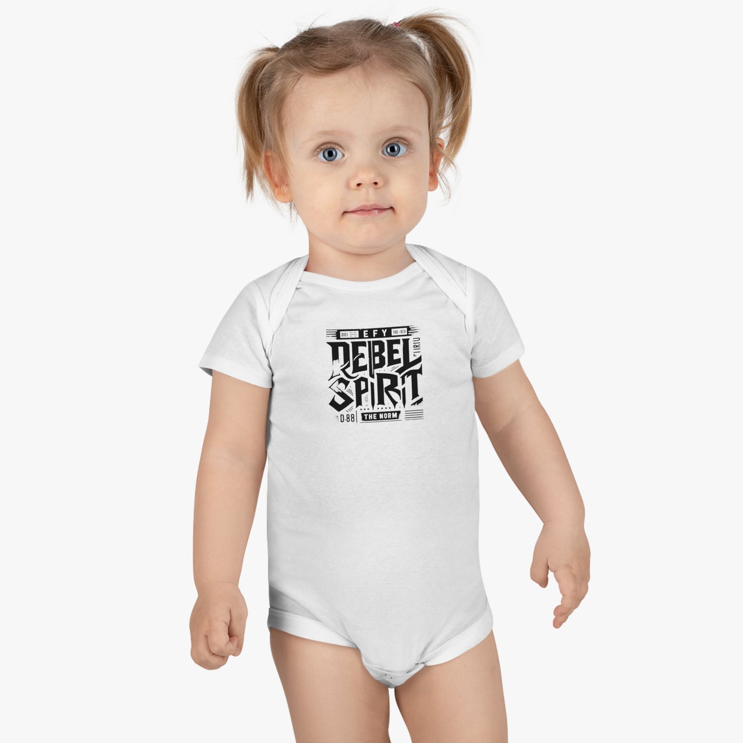 Rebel Spirit Organic Short-Sleeve Baby Onesie® | Organic Comfort for Little Trendsetters