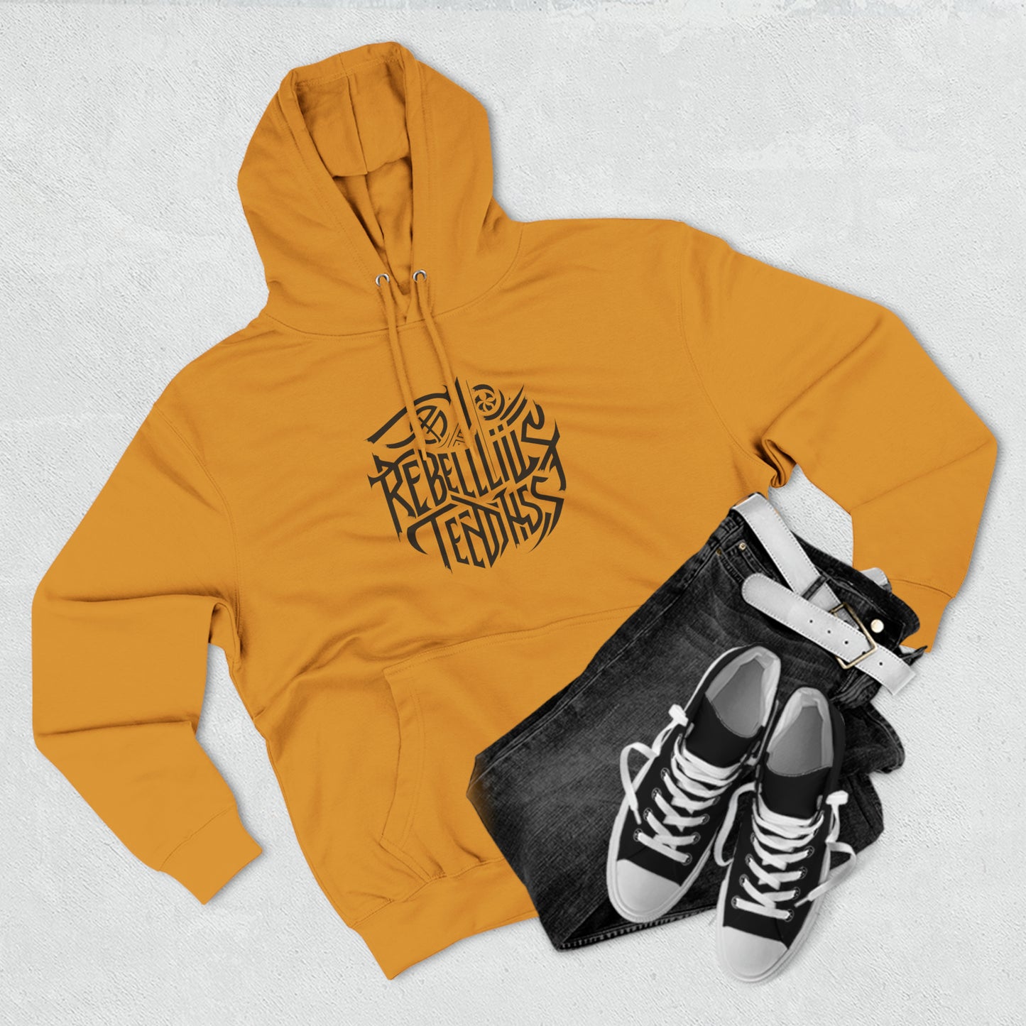 Rebellious Three-Panel Fleece Hoodie