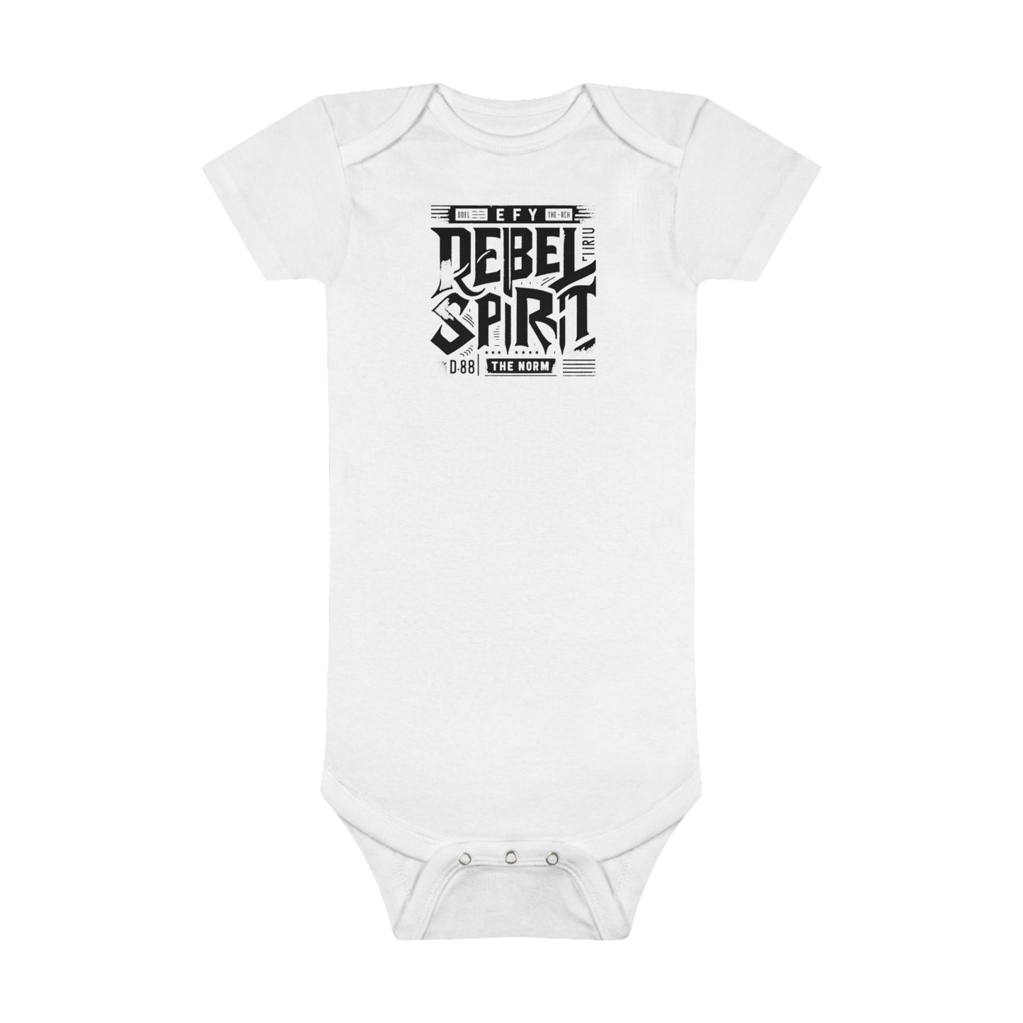 Rebel Spirit Organic Short-Sleeve Baby Onesie® | Organic Comfort for Little Trendsetters